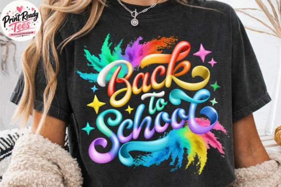 Back to School Splash PNG Design: Vibrant Typography for Modern Projects
