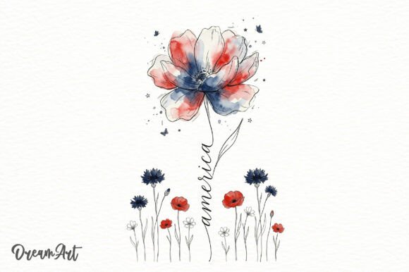 Boho Floral USA T-shirt Design: Creative Asset Guide