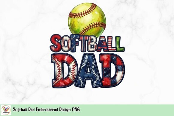 Celebrate Team Spirit with the Softball Dad Embroidered Design