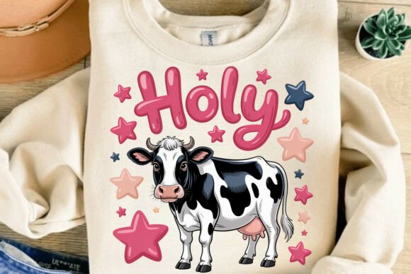 Holy Cow Funny Sarcastic PNG: A Retro Design Essential