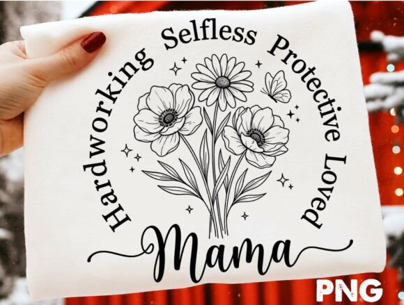 Mama Floral T-shirt Design, Loved Png: Creative Asset Guide