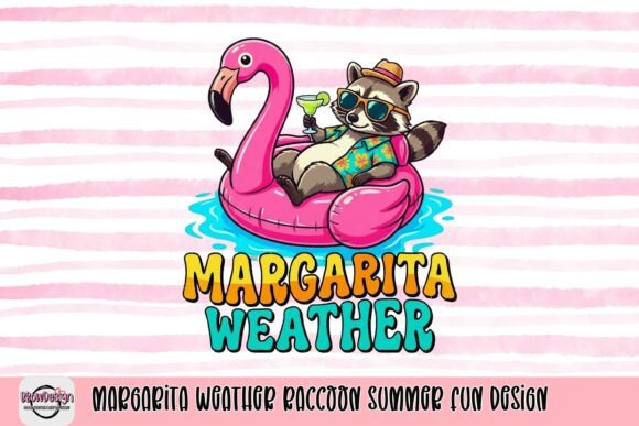 Margarita Weather Raccoon: A Summer Fun Design for Vibrant Projects