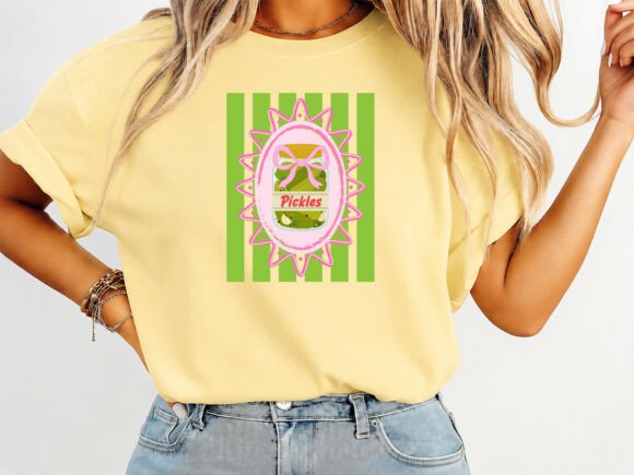 Pickle Preppy Coquette: A Quirky Design for Modern Apparel
