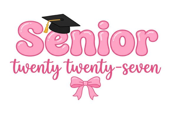 Senior 2027 Graduation Cute Design: A Fresh Visual Asset