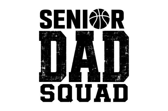 Senior Dad Squad SVG: A Vintage Typography Design Asset