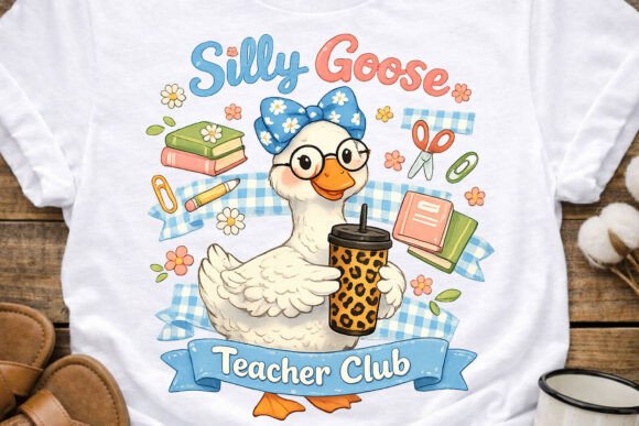 Silly Goose Teacher Club: A Playful PNG for Modern Educators